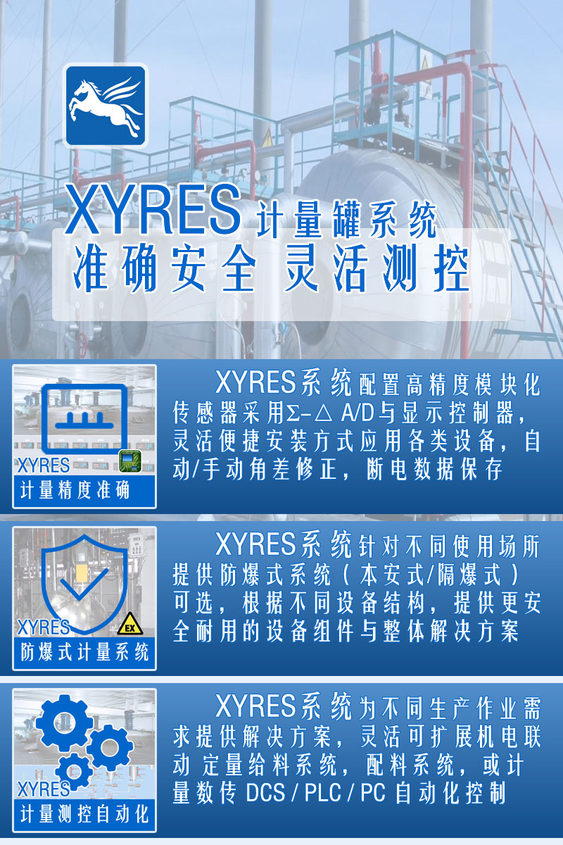 XYRES電子稱(chēng)重式計量罐系統 特點(diǎn)
